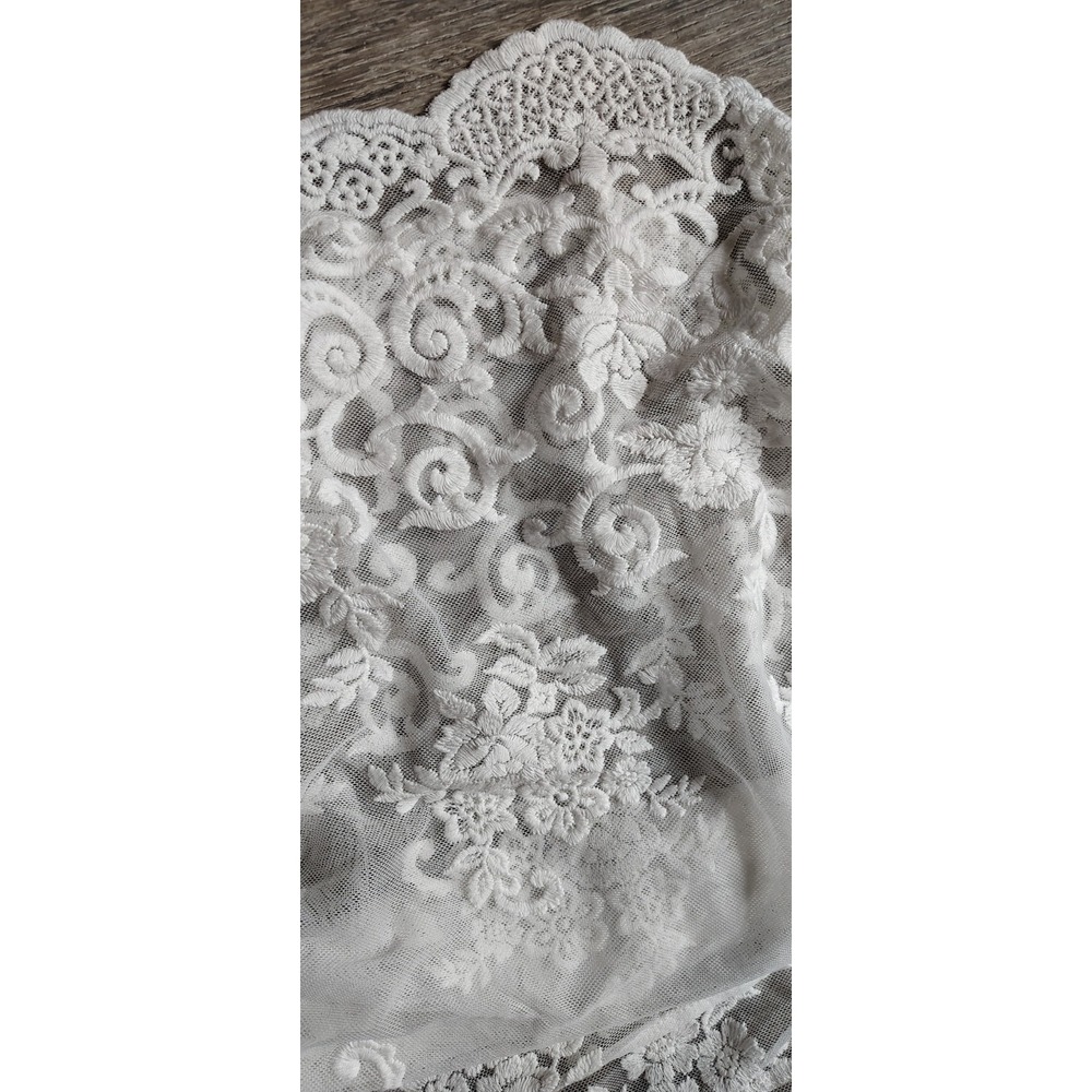 Forever 21 Sheer Ivory Lace Kimono Cover Beach Kaftan Maxi Tie Front‎ 2X/3X NEW - Picture 4 of 14